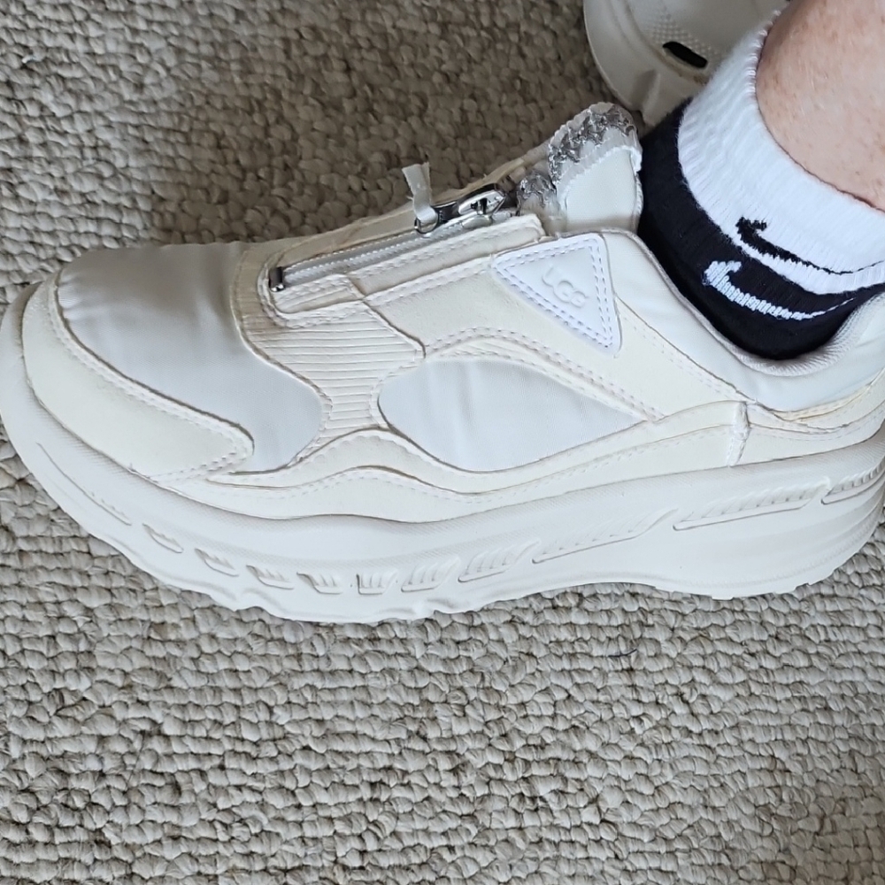 UGG CA805 Women's White/Cream Zip Sneakers - Picture 14 of 16